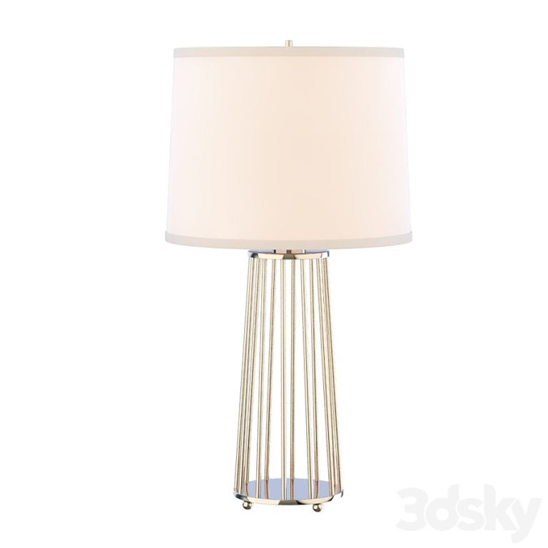 Modern Carousel Table Lamp In Soft Silver