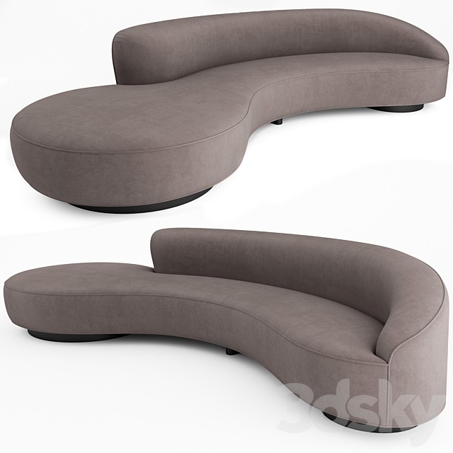 Serpentine Sofa with Arm - Vladimir Kagan