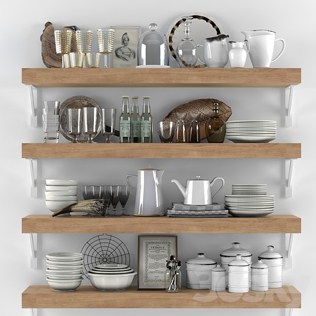 A set of dishes in a minimalist style