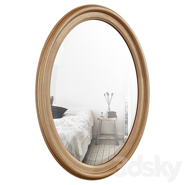 Oval Wood Wall Mirror DBHC4231