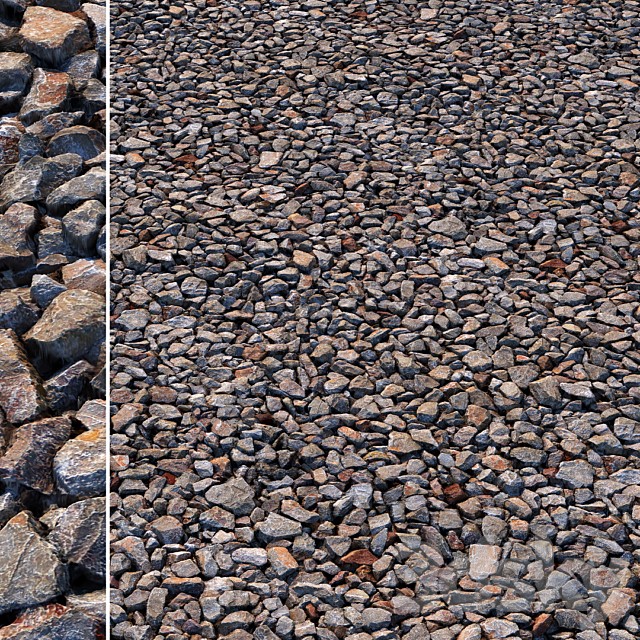 Road gravel material