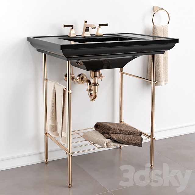 KOHLER "Memoirs" Table legs. Washbasin on the table.