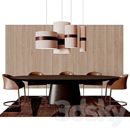 Emmemobili Ufo table 3,0 m х 1,3 m the black
