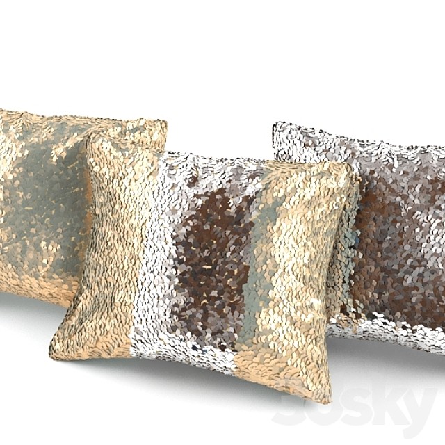 Pillow with sequins
