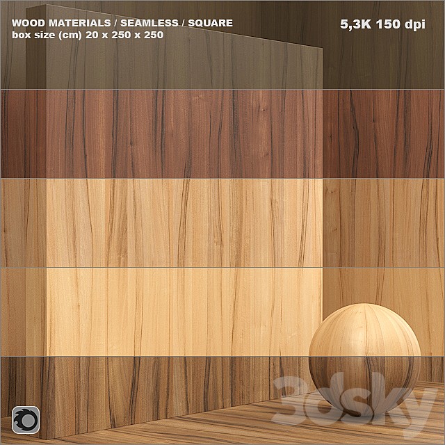 Material wood / veneer / (seamless) - set 31