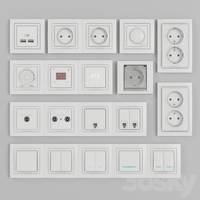 Schneider Electric Unicha sockets and switches