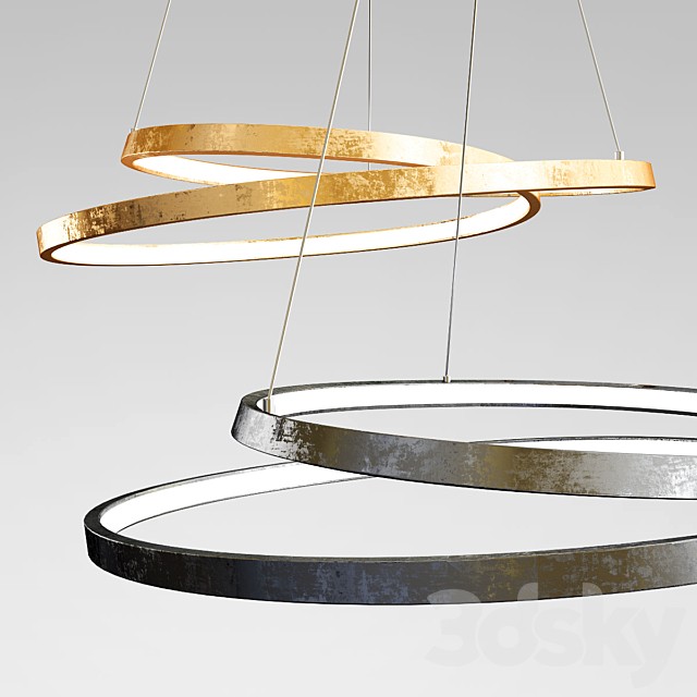 Ring Pendant Light - Gold and Black