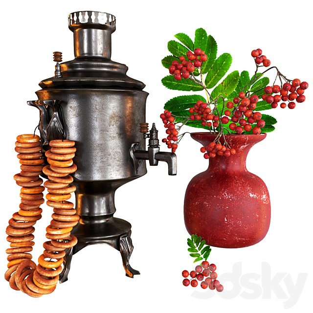 Samovar with bagels
