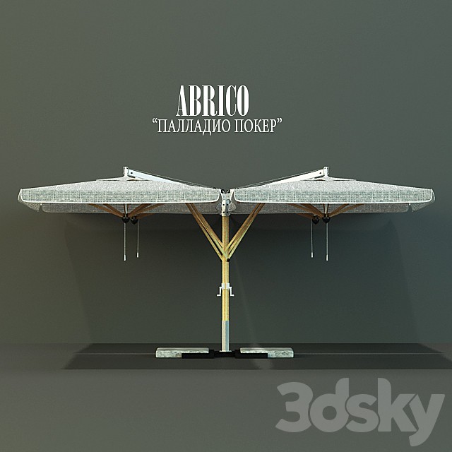 Umbrella Abrico "Palladio Poker." Cantilever umbrella.