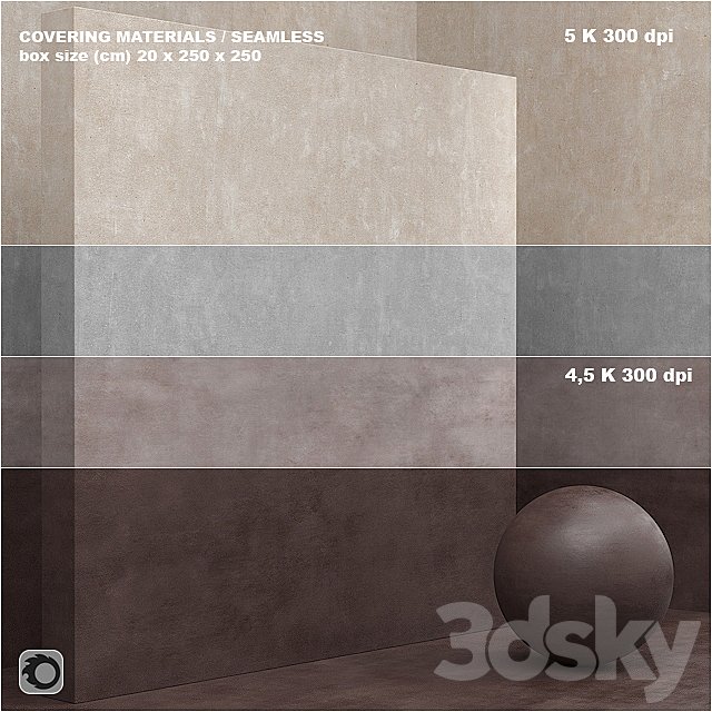 Material (seamless) - coating, concrete, plaster set 64