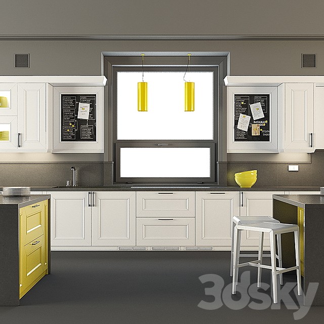 Kitchen with island