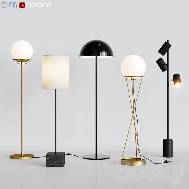 CB2 - 5 Floor Lamps Set 2