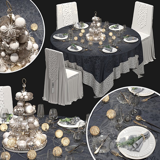New Year's banquet set.