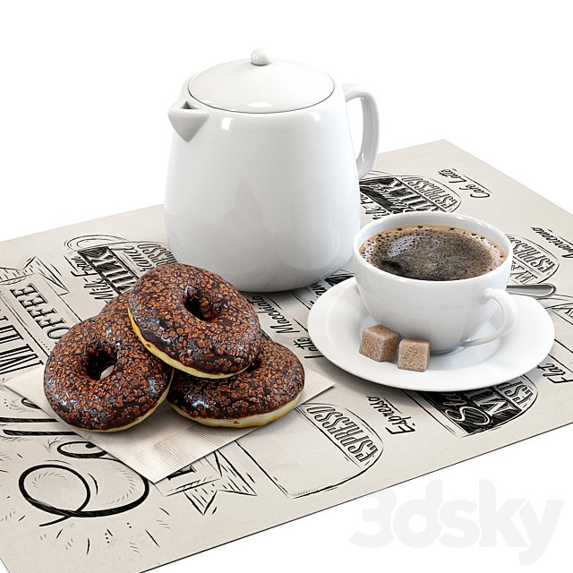 Coffee shop | Donuts set 01