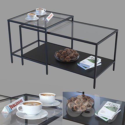 A set of tables IKEA Vitsё.