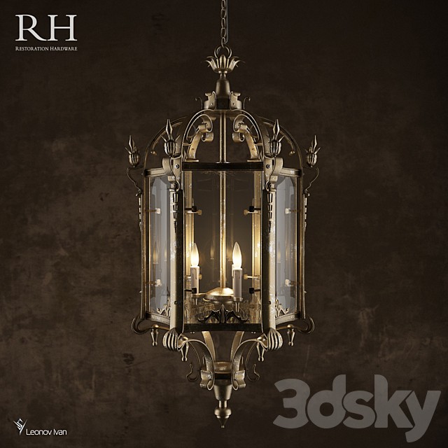 19th C. Salerno Streetlight Pendant Bronze