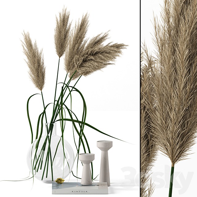 Grass in round vase