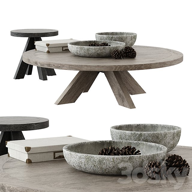 Restoration Hardware / 1960S French X-Base Round Table