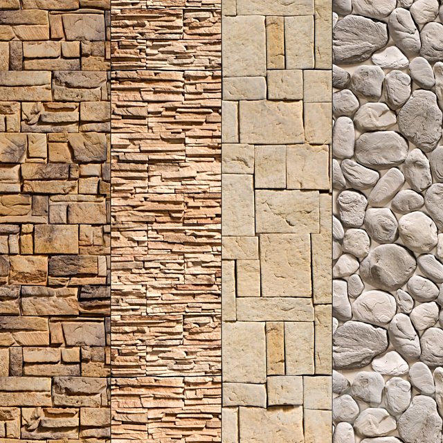 Stone Walls set 9 - Vray Material