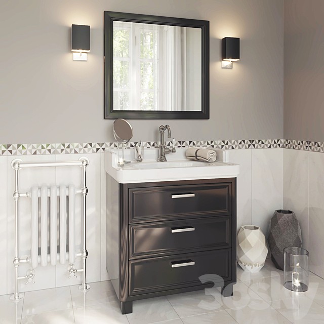 Kerama Marazzi Pompei 80 black (3 drawers)