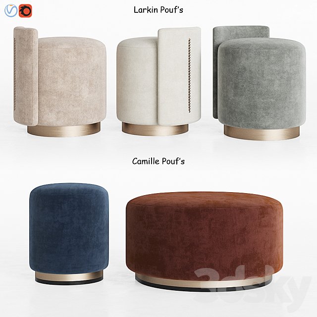 Larkin & Camille Ottomans Thesofaandchair