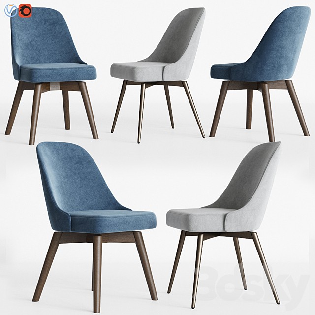 Mid-Century Swivel Office Chairs Set West elm