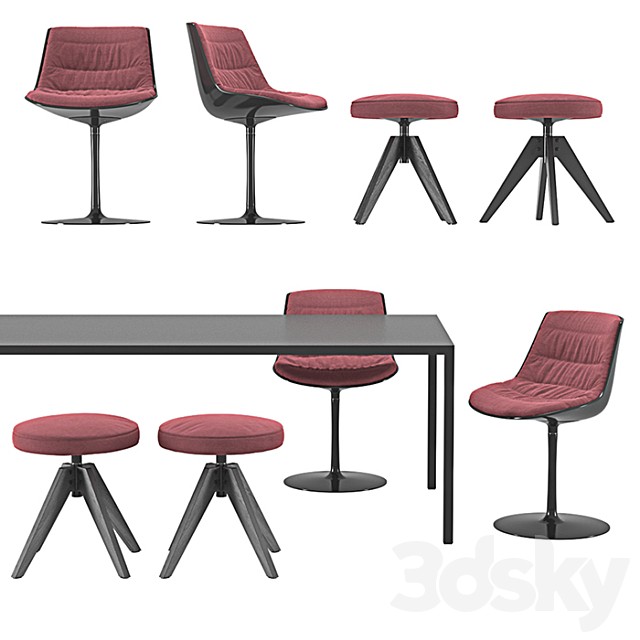 MDF Italia - Flow Chairs and Tense Table
