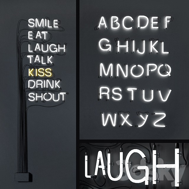 Neon letters (whole alphabet)