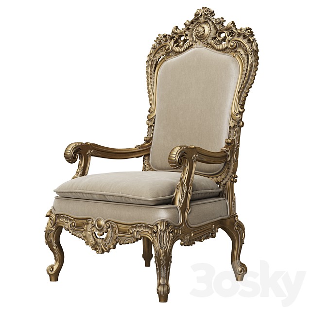 Asnaghi Interiors Throne Armchair art.19246