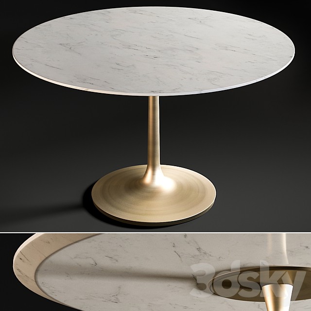 Nero White Marble Dining Table