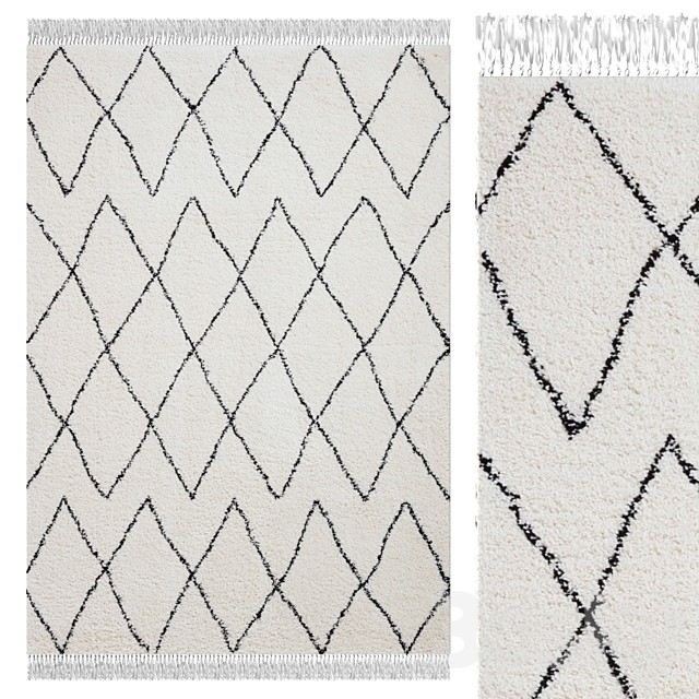 Carpet Think Rugs Boho 8280 White/Black