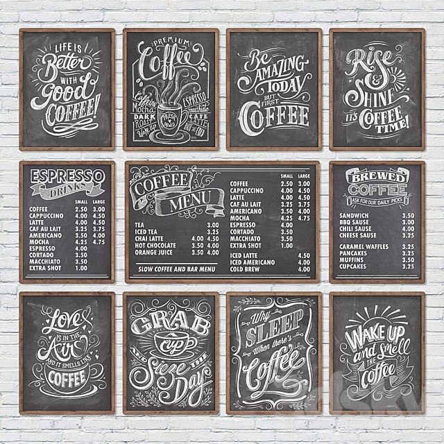 Cafe chalkboards