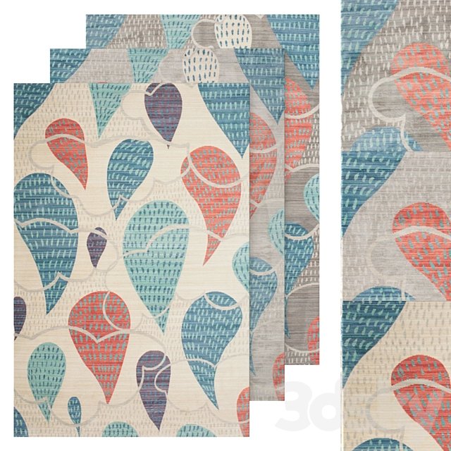 Carpet RugVista set Happy Rain