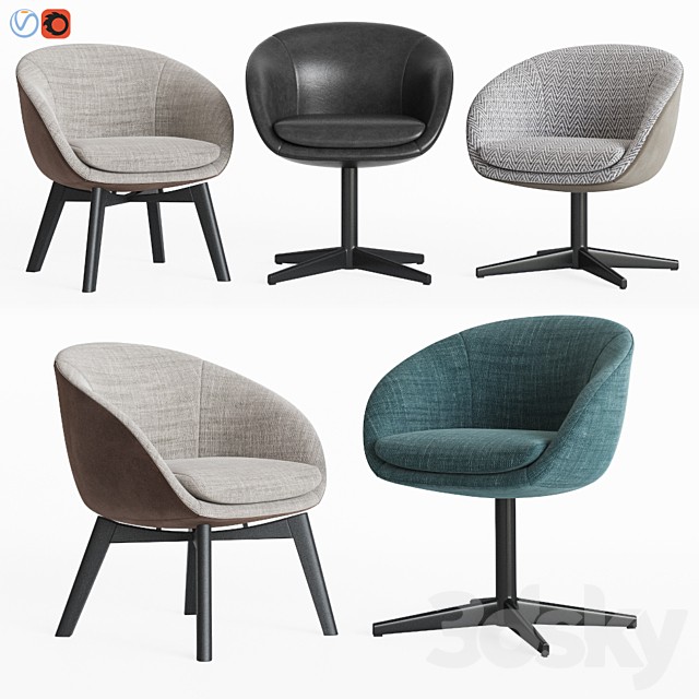 Minotti Russell Little Lounge & Dining Chair Set