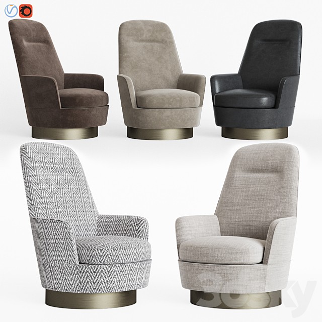 Minotti Jacques Bergere Armchair Fixed