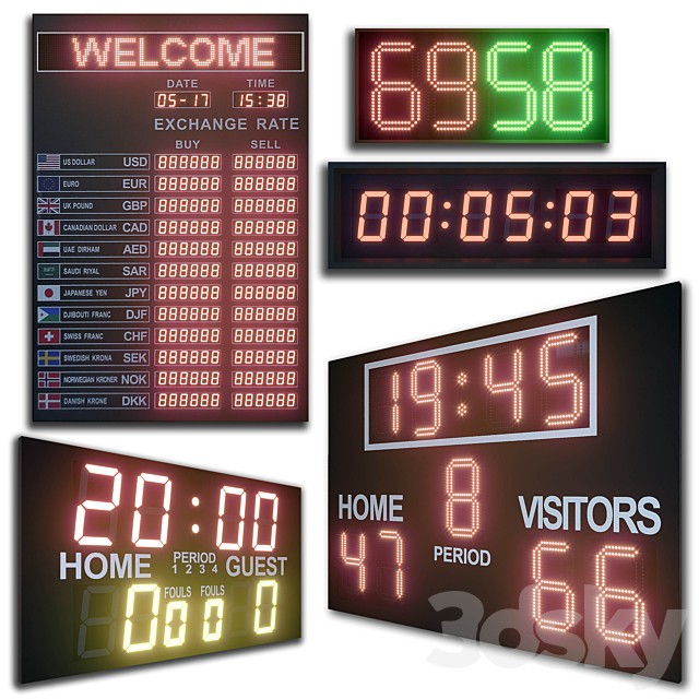 LED display modules. Set 01