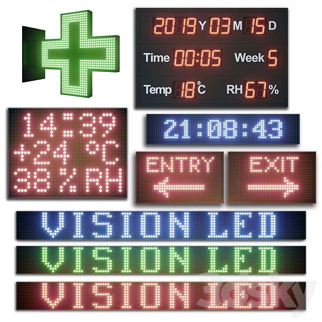 LED display modules. Set 02