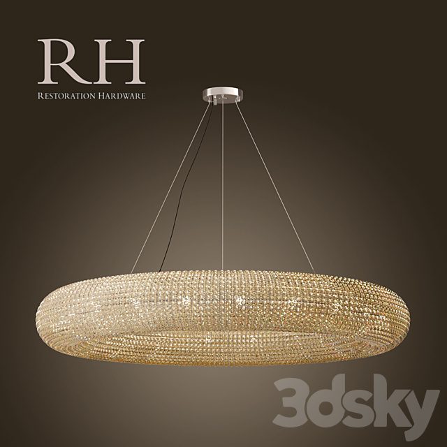RH/ CRYSTAL HALO CHANDELIER - 71"