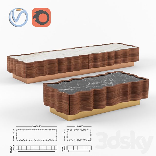 IL Pezzo 2 coffee table