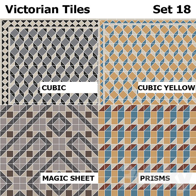 Topcer Victorian Tiles Set 18