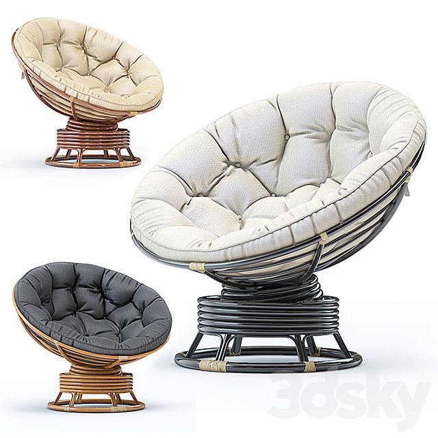 Papasan rocking chair