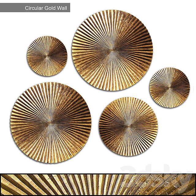 Apollo Medium Plaque - Circular Gold Wall Decor