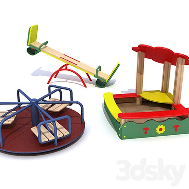 Ksil sandbox, turntables, rocking chair