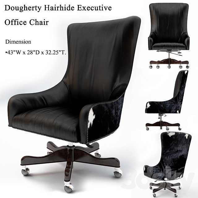 Brindle, Dougherty Hairhide Executive Office Chair, Working chair