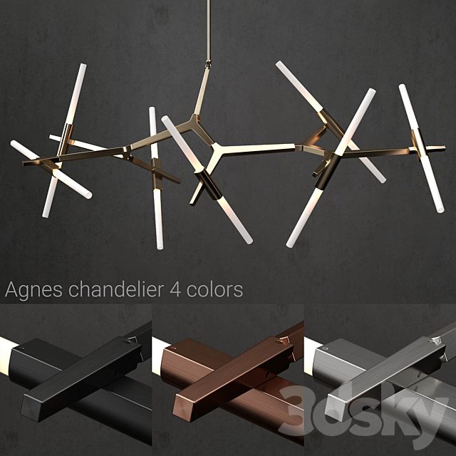 Chandelier Agnes 14 lights 4 colors