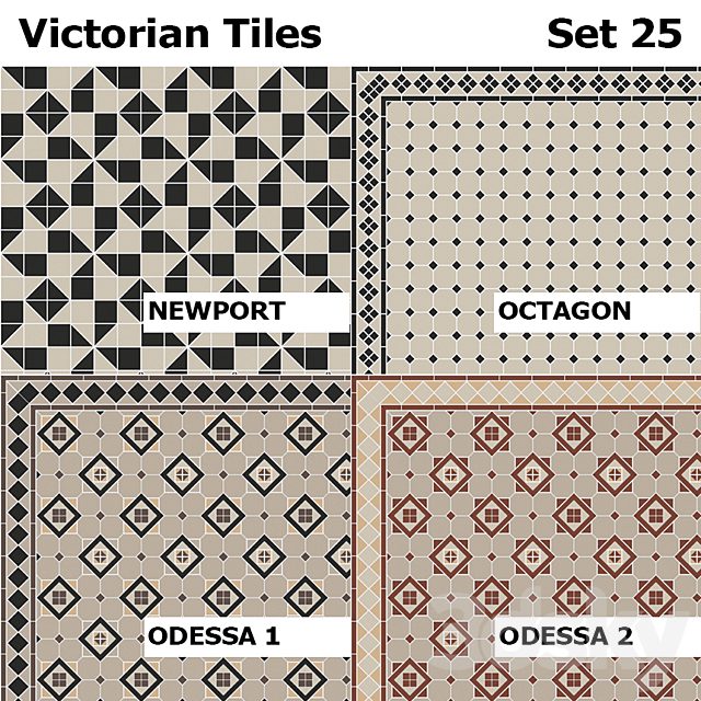 Topcer Victorian Tiles Set 25