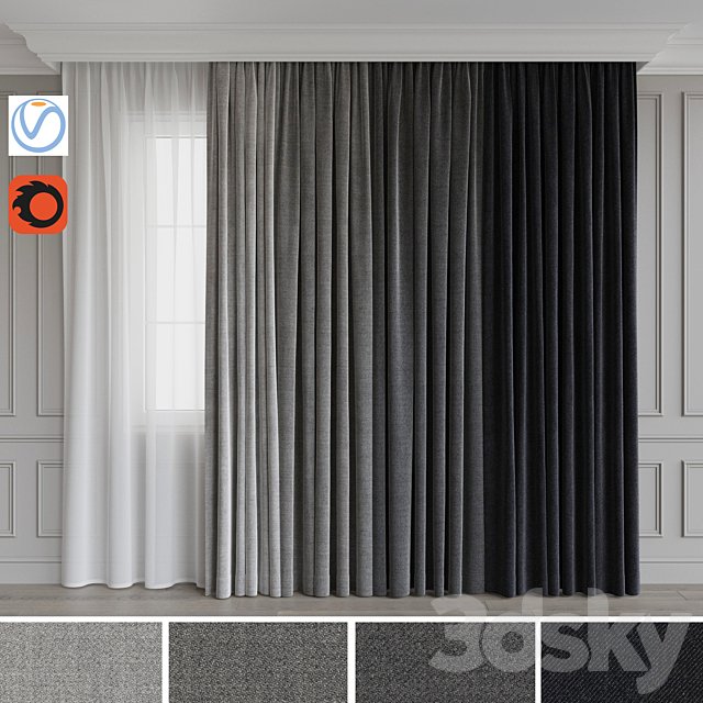 A set of curtains 11. Gray gamma