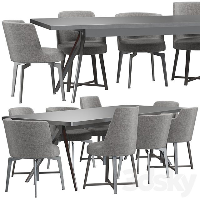 Flexform Hera Chair and Zefiro Table