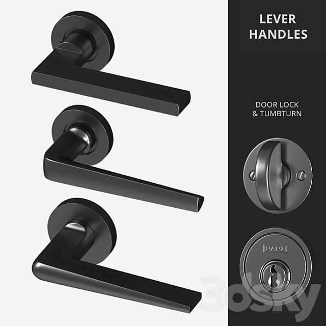 Door Lever Handles Nanz N° 2065, 2085, 2079