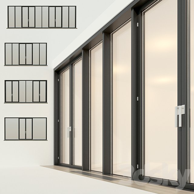 Panoramic glazing. Stained glass window 21